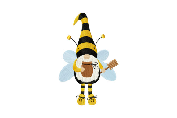 Cute Gnome Bee with Honey Pot Embroidery Review