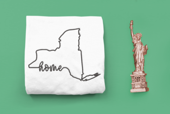 Embroidery Designer's Review: The New York Home State Outline