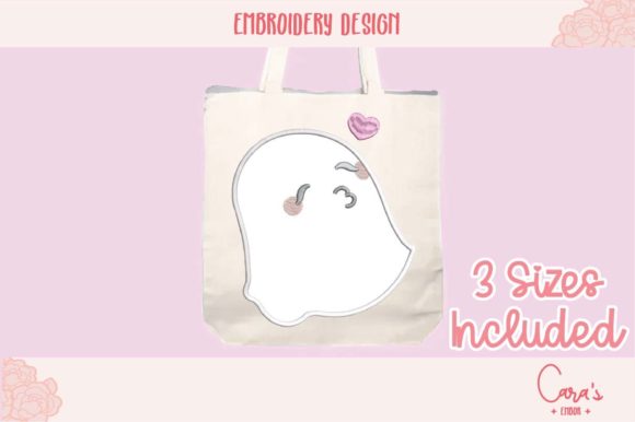 Ghost Kiss Applique Embroidery Design Review for Boutique Sweatshirts