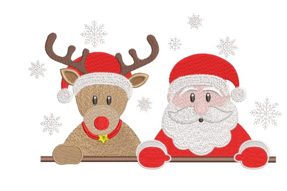Santa and Deer Embroidery Design Review for Boutique Apparel