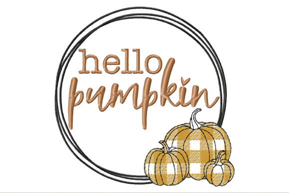 Wreath with Pumpkins Hello Pumpkin: Embroidery Review